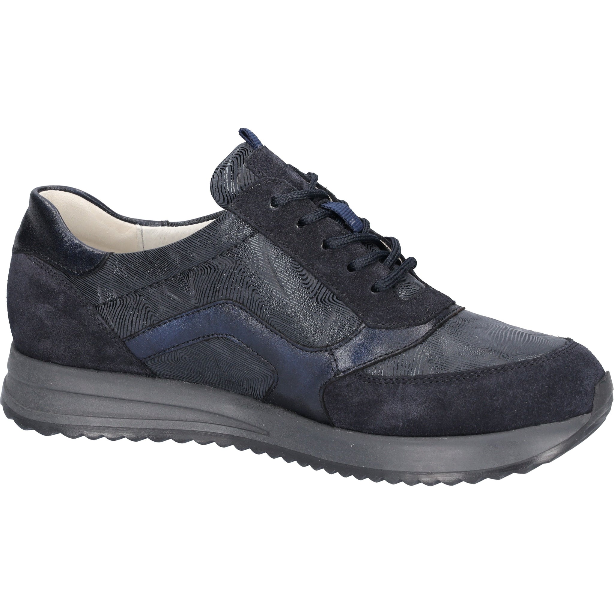 Waldlaufer Vicky(752002) - Ladies Lace Shoe with Zip in Navy | Waldlaufer Shoes | Wide Fit | Wisemans | Bantry | Shoe Shop | Munster | Ireland