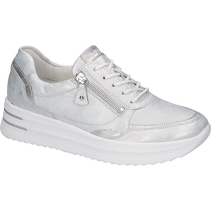 Waldlaufer Arianna - Ladies Lace with Zip Shoe in Silver | &Waldlaufer Shoes | Wide Fit | Wisemans | Bantry | Shoe Shop | Munster | Ireland