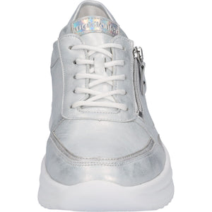 Waldlaufer Arianna - Ladies Lace with Zip Shoe in Silver | &Waldlaufer Shoes | Wide Fit | Wisemans | Bantry | Shoe Shop | Munster | Ireland