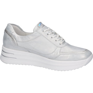 Waldlaufer Arianna - Ladies Lace with Zip Shoe in Silver | &Waldlaufer Shoes | Wide Fit | Wisemans | Bantry | Shoe Shop | Munster | Ireland