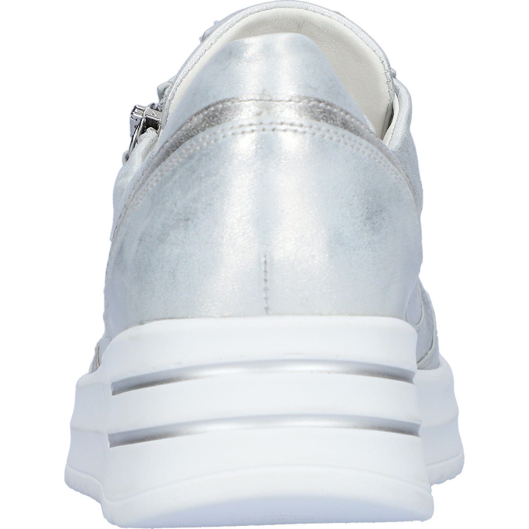 Waldlaufer Arianna - Ladies Lace with Zip Shoe in Silver | &Waldlaufer Shoes | Wide Fit | Wisemans | Bantry | Shoe Shop | Munster | Ireland