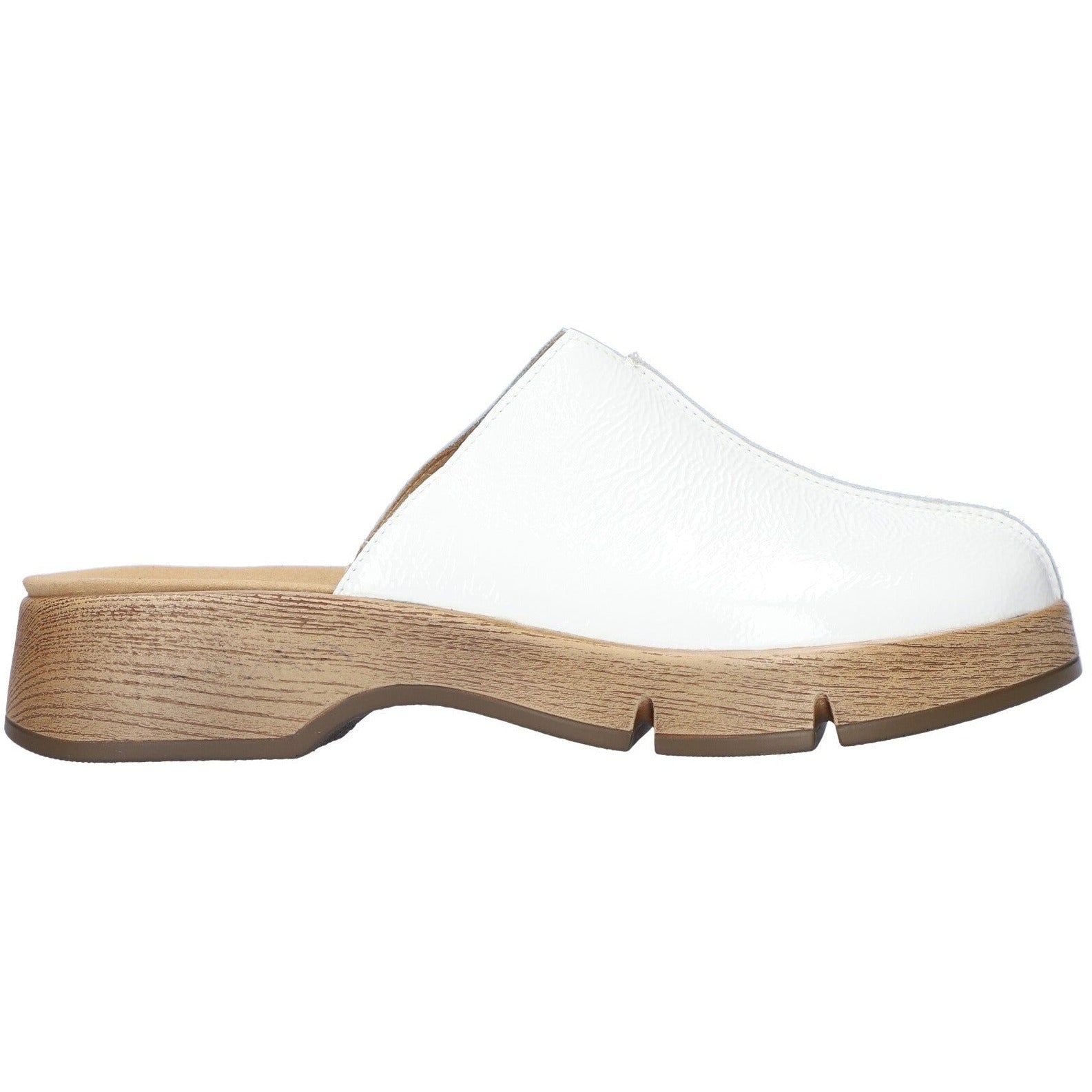 Waldlaufer H-Akira (759502) - Ladies Mule in White Patent. Waldlaufer | Wide Fit Shoes | Wisemans | Bantry | West Cork | Ireland