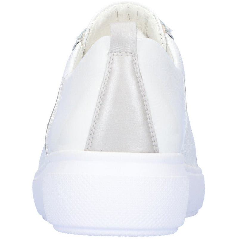 Waldlaufer H-Vivien(763001) - Ladies Lace Trainer in White Patent. Waldlaufer | Wide Fit Shoes | Wisemans | Bantry | West Cork | Ireland 