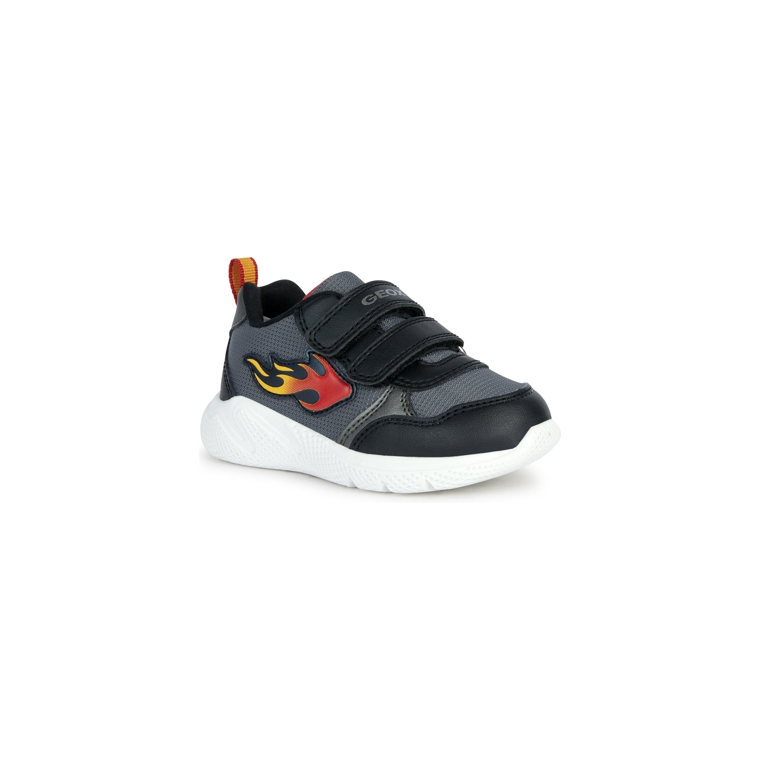 Geox Sprintye (B354UC)- Boys Velcro trainer in Black/Red  | Geox Shoes | Childrens Shoe Fitting | Wisemans | Bantry | West Cork | Ireland