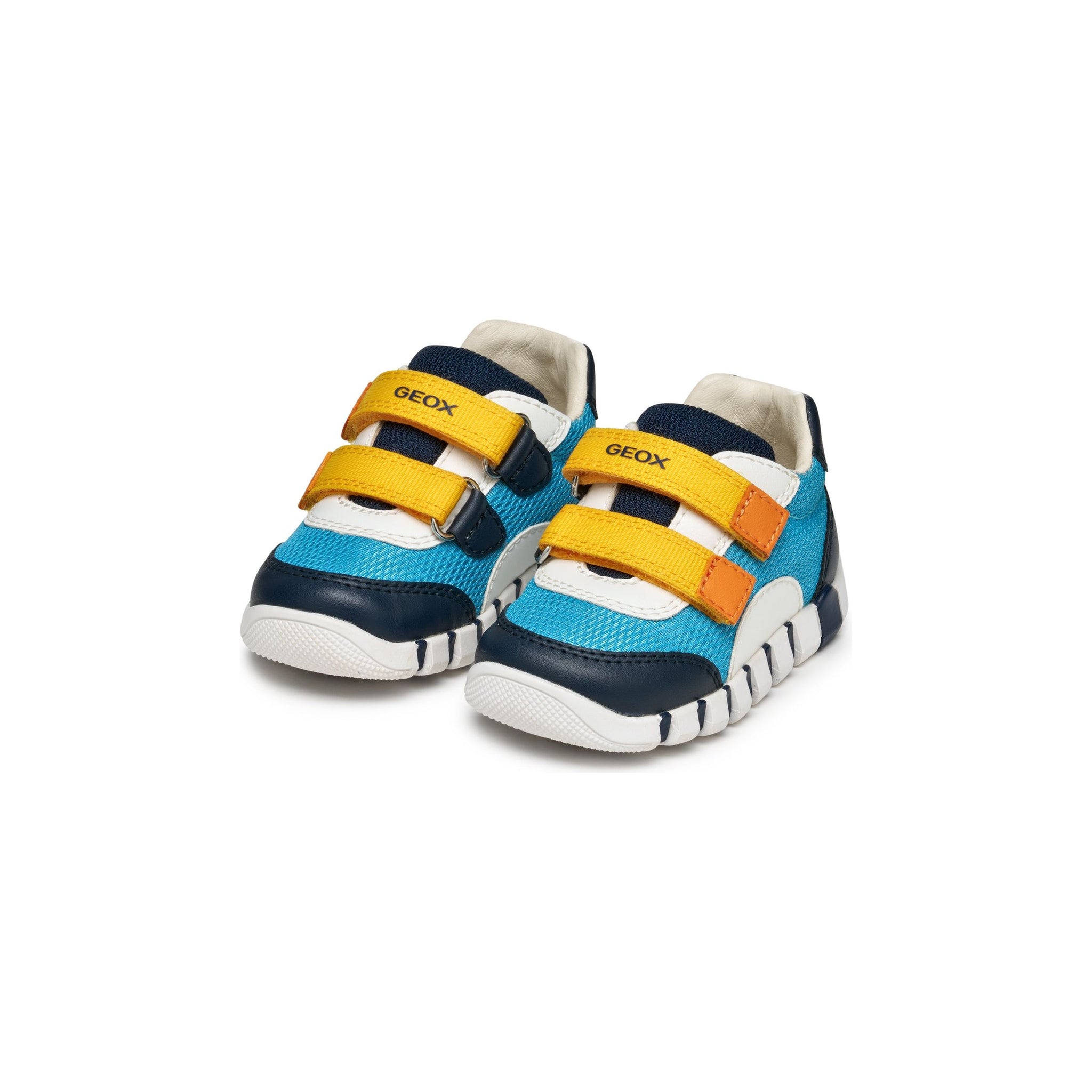 Geox Iupidoo - Kids Velcro Shoe in Navy/Blue/Yellow | GEOX Shoes | Wisemans | Bantry | Shoe Shop | Munster | Ireland