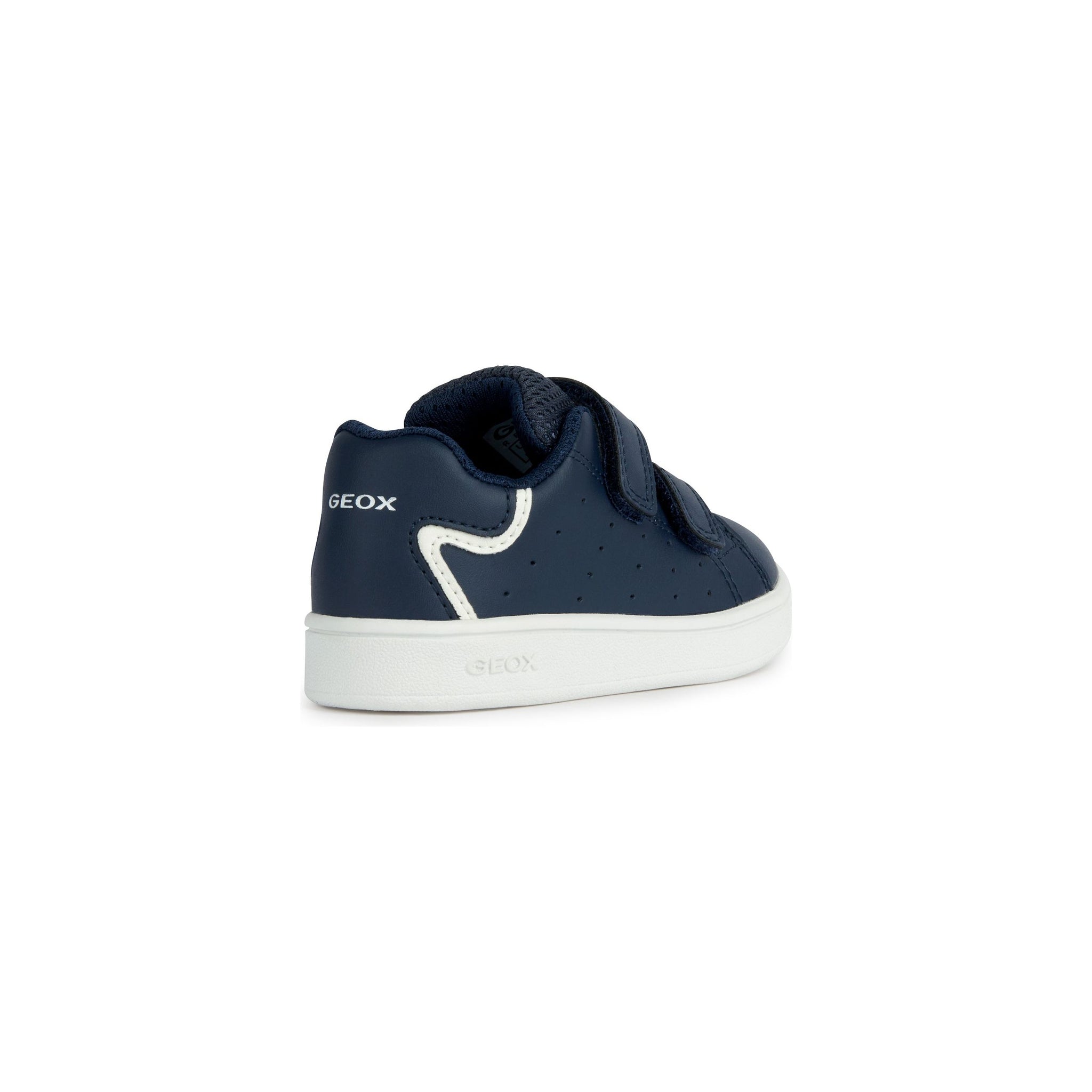 Geox Eclyper - Boys Velcro Trainer in Navy Leather
