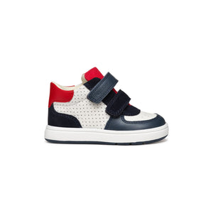 GEOX Biglia (B554DA) - Kids Velcro Boot in White/Navy/Red | GEOX Shoes | Wisemans | Bantry | Shoe Shop | Munster | Ireland