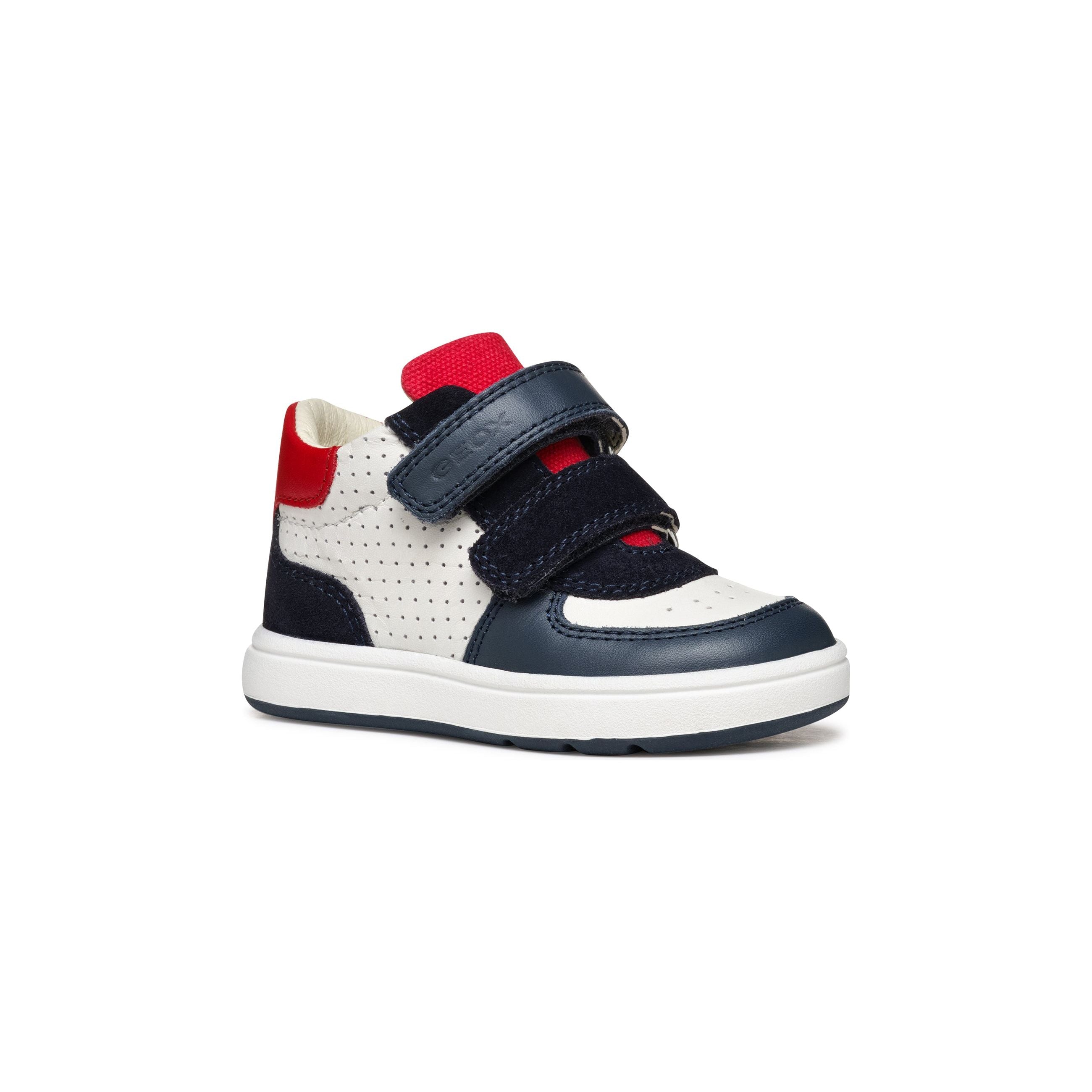 GEOX Biglia (B554DA) - Kids Velcro Boot in White/Navy/Red | GEOX Shoes | Wisemans | Bantry | Shoe Shop | Munster | Ireland