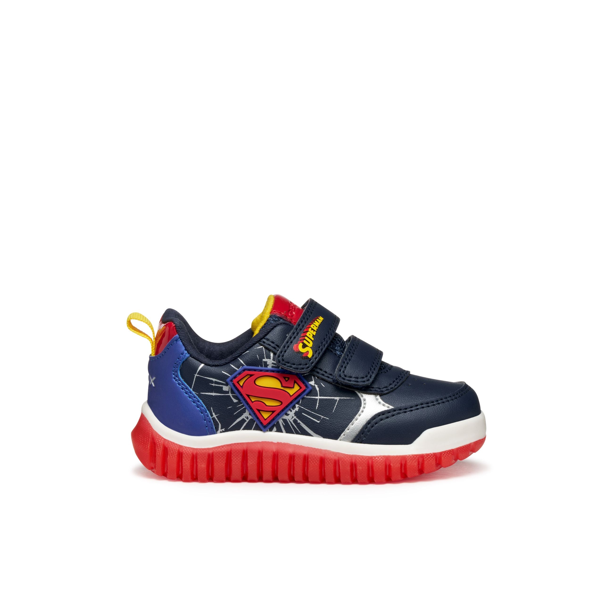 Geox Lightyloo (B565ZB)- Superman Light Up Trainers | GEOX Shoes | Kids Shoes | Wisemans | Bantry | Shoe Shop | Munster. 