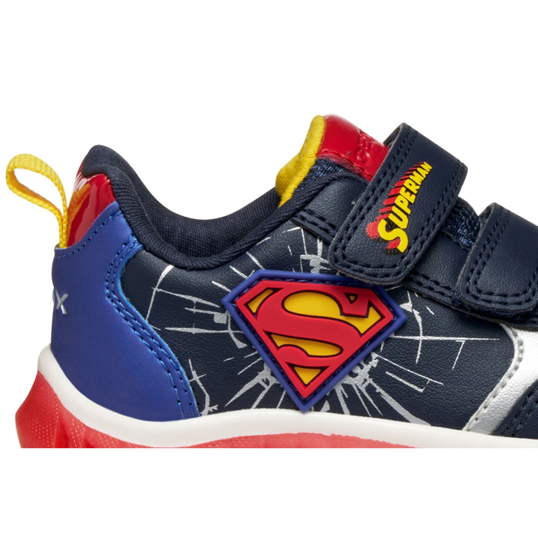 Geox Lightyloo (B565ZB)- Superman Light Up Trainers | GEOX Shoes | Kids Shoes | Wisemans | Bantry | Shoe Shop | Munster.&nbsp;