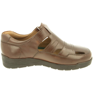 Easy B Barney 2V - Men's Wide Fit Closed Toe Sandal in Brown. Easy B Shoes | Wide Fit Shoes | Personal Shoe Fitting Service | Wisemans | Bantry | West Cork | Munster | Ireland