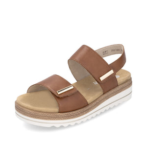 Remonte D0Q59 - Ladies Velcro Sandal in Tan |Rieker Shoes | Wisemans | Bantry | Shoe Shop | West Cork | Munster