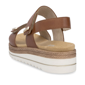 Remonte D0Q59 - Ladies Velcro Sandal in Tan | &nbsp;Rieker Shoes | Wisemans | Bantry | Shoe Shop | West Cork | Munster