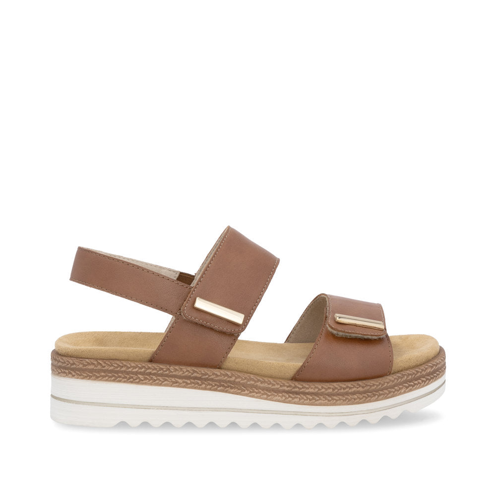 Remonte D0Q59 - Ladies Velcro Sandal in Tan | & Rieker Shoes | Wisemans | Bantry | Shoe Shop | West Cork | Munster