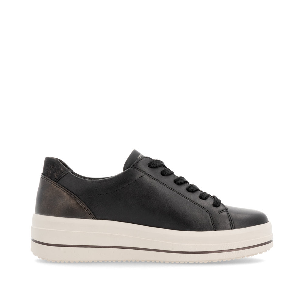 Remonte D1C01- Ladies Lace with Zip Trainer in Black Multi | Remonte Shoes | Wisemans | Bantry | Shoe Shop | West Cork | Munster
