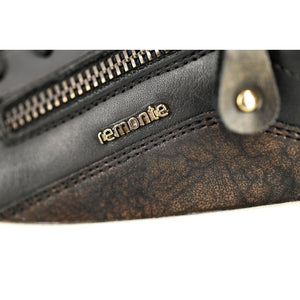 Remonte D1C01- Ladies Lace with Zip Trainer in Black Multi | Remonte Shoes | Wisemans | Bantry | Shoe Shop | West Cork | Munster