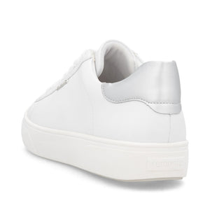 Remonte D2j00 -Ladies Lace Trainer in White/Silver | Remonte Shoes | Wisemans | Bantry | Shoe Shop | West Cork | Munster