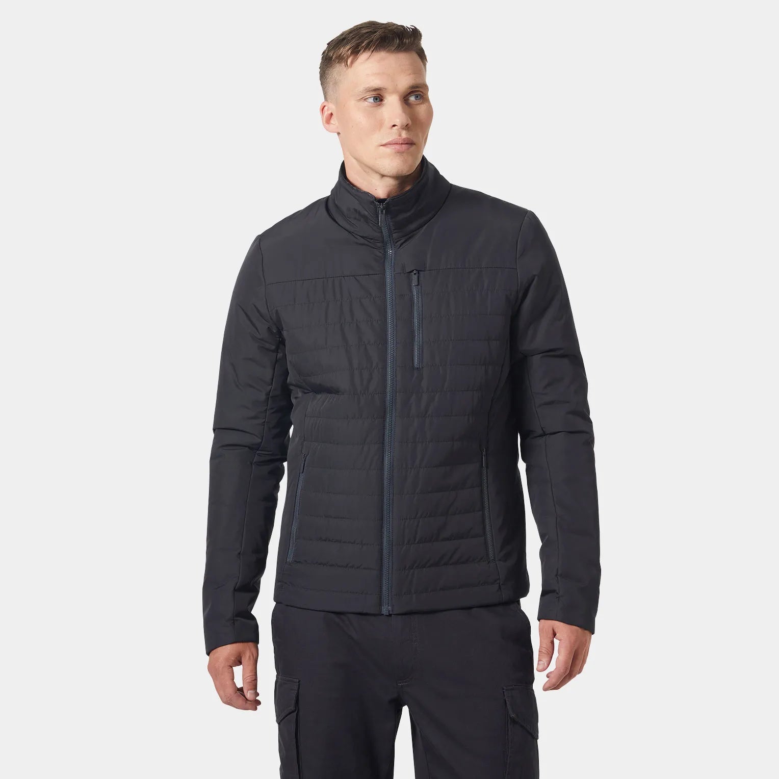 Helly Hansen Crew Insulated Sailing Jacket 2.0 - Mens Waterproof Jacket Ebony