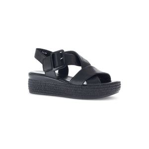 Gabor Gavotte (64.572.27) - Ladies &nbsp;Wedge Sandals in Black | Gabor Shoes | Wisemans | Bantry | Shoe Shop | West Cork | Munster