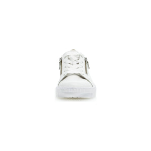 Gabor Wisdom (63.334.21) - Ladies White Lace Trainer with Double Side Zip in White | Gabor Shoes | Wisemans | Bantry | Shoe Shop | West Cork | Munster