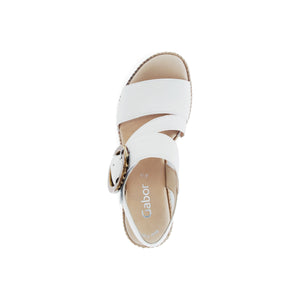 Gabor Drama (64.770.20)-Ladies Wedge Sandal in White |Gabor Shoes | Wisemans | Bantry | Shoe Shop | West Cork | Munster