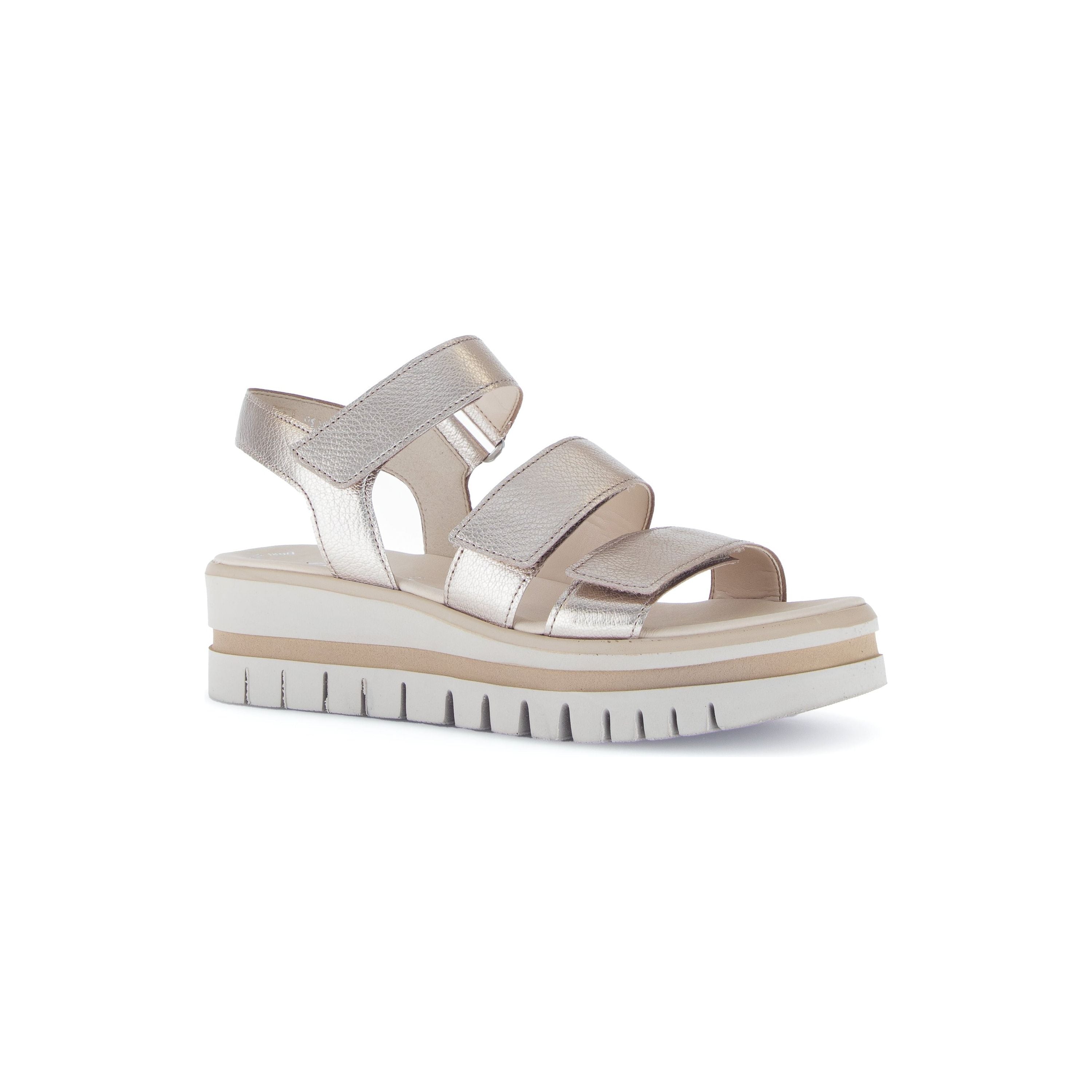 Gabor Alfa (64.620.32)- Ladies Velcro Sandal in Gold | Gabor Shoes | Wisemans | Bantry | Shoe Shop | West Cork | Munster