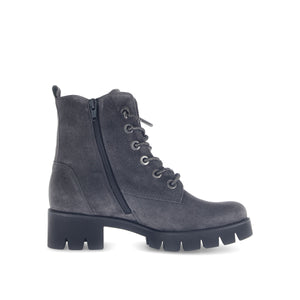 Gabor Baccara - Ladies Lace Boot in Dark Grey Suede | Gabor Shoes | Wisemans | Bantry | Shoe Shop | Munster | Ireland