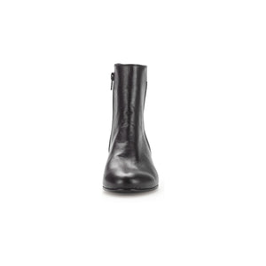 Gabor Abbey - Ladies Low Heel Ankle Boot in Black Leather