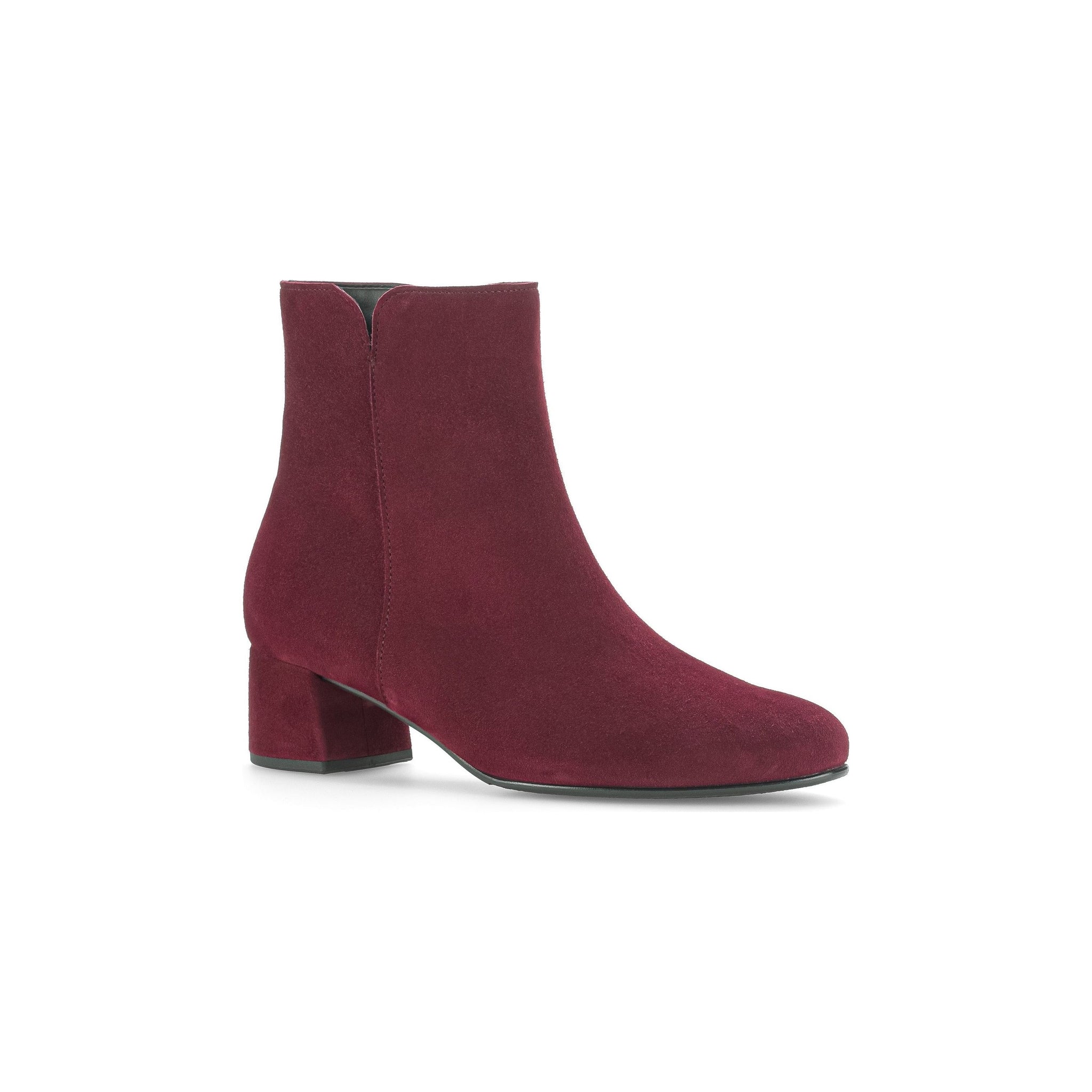 Gabor Abbey 55.680.15 Ladies Low Heel Ankle Boot in Bordeaux Suede Gabor Wisemans Bantry Shoe Shop West Cork Ireland