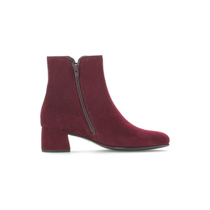 Gabor Abbey (55.680.15)- Ladies Low Heel Ankle Boot in Bordeaux Suede. Gabor | Wisemans | Bantry | Shoe Shop | West Cork | Ireland