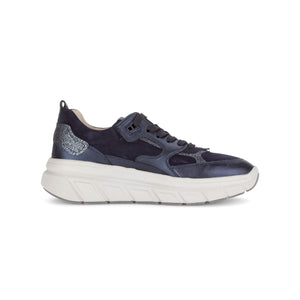 Gabor Roller - Ladies Lace Trainer In Navy