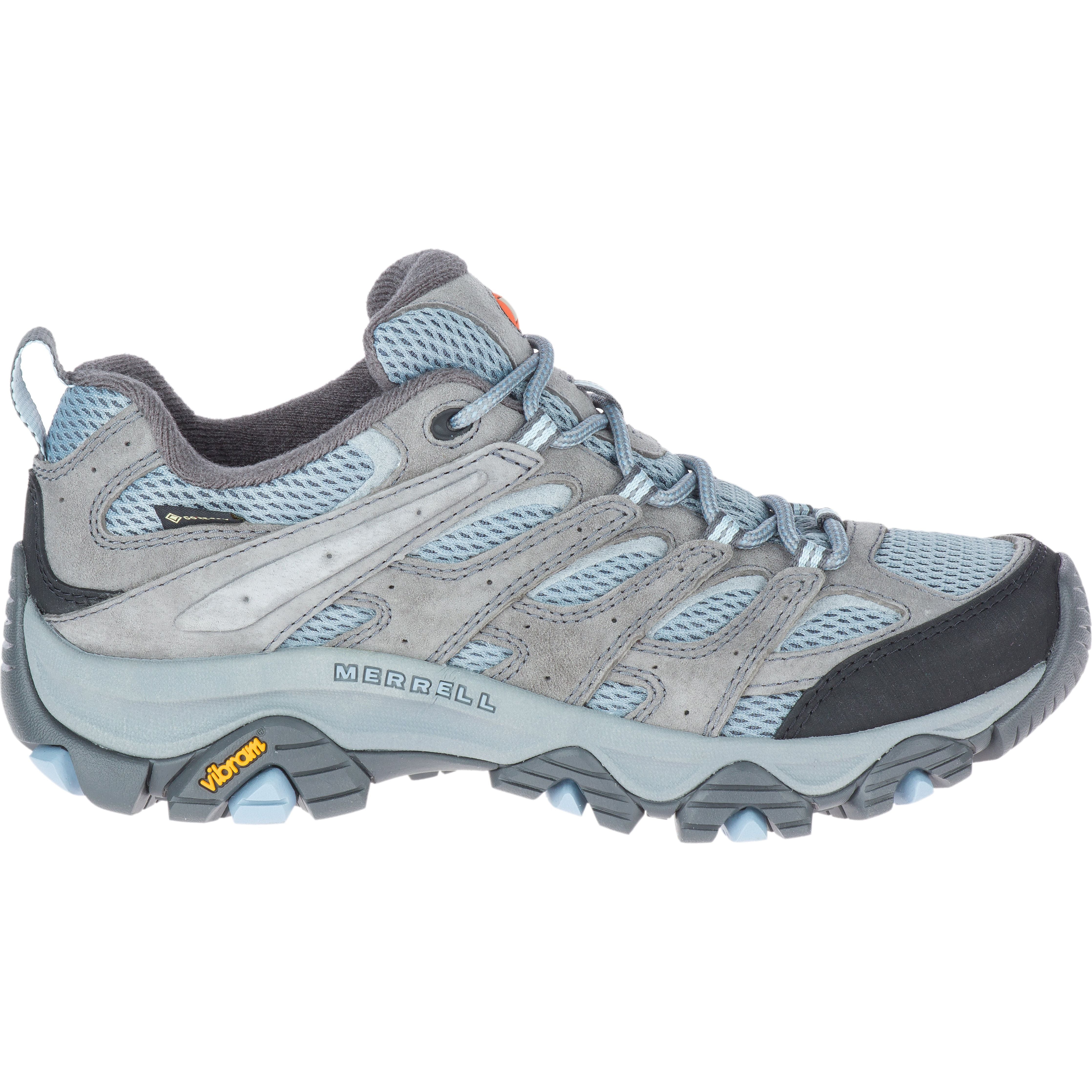 Merrell Moab (J036324) - Ladies Gore-Tex Walking Shoe in Grey& Blue | Merrell Footwear | Wisemans | Bantry | Shoe Shop | West Cork | Munster