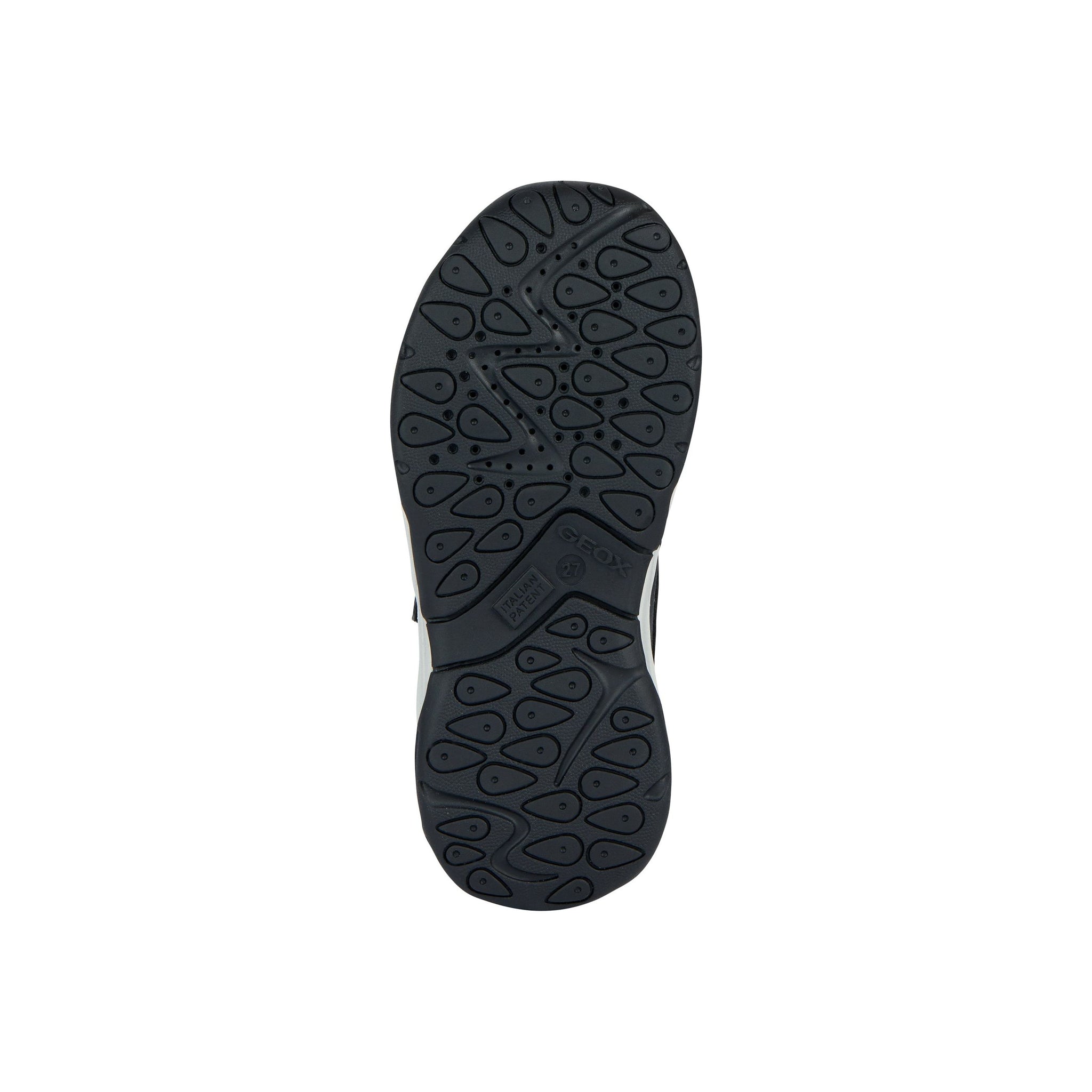 Geox Calco(J16CMA) - Girls Velcro Trainer in Black/Silver | Geox Shoes | Childrens Shoe Fitting | Wisemans | Bantry | West Cork | Ireland.