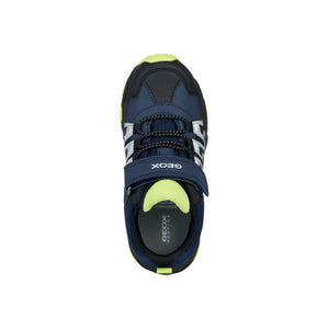 Geox Magnetar(J263ZB)- Boys Waterproof Velcro Trainer in Navy/Lime | Geox Shoes | Childrens Shoe Fitting | Wisemans | Bantry | West Cork | Ireland
