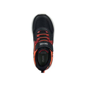 Geox Torque(J267NA)- Kids Velcro Trainer in Black/Red | Geox Shoes | Childrens Shoe Fitting | Wisemans | Bantry | West Cork | Ireland
