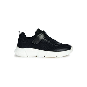 Geox Aril (J36DLD)- Gilrs Velcro Trainer in Black | Geox Shoes | Childrens Shoe Fitting | Wisemans | Bantry | West Cork | Ireland