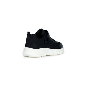 Geox Aril (J36DLD)- Gilrs Velcro Trainer in Black | Geox Shoes | Childrens Shoe Fitting | Wisemans | Bantry | West Cork | Ireland