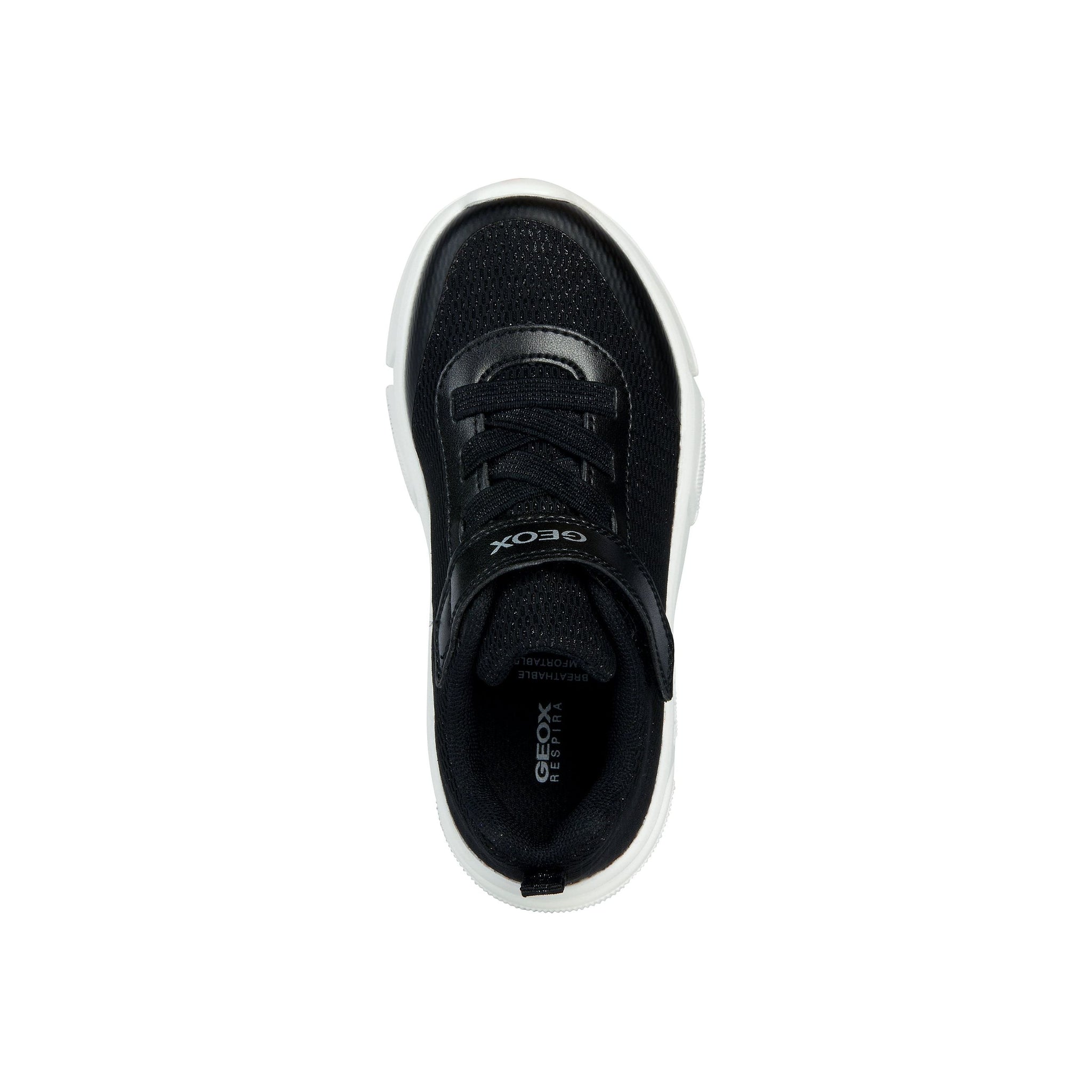 Geox Aril (J36DLD)- Gilrs Velcro Trainer in Black | Geox Shoes | Childrens Shoe Fitting | Wisemans | Bantry | West Cork | Ireland