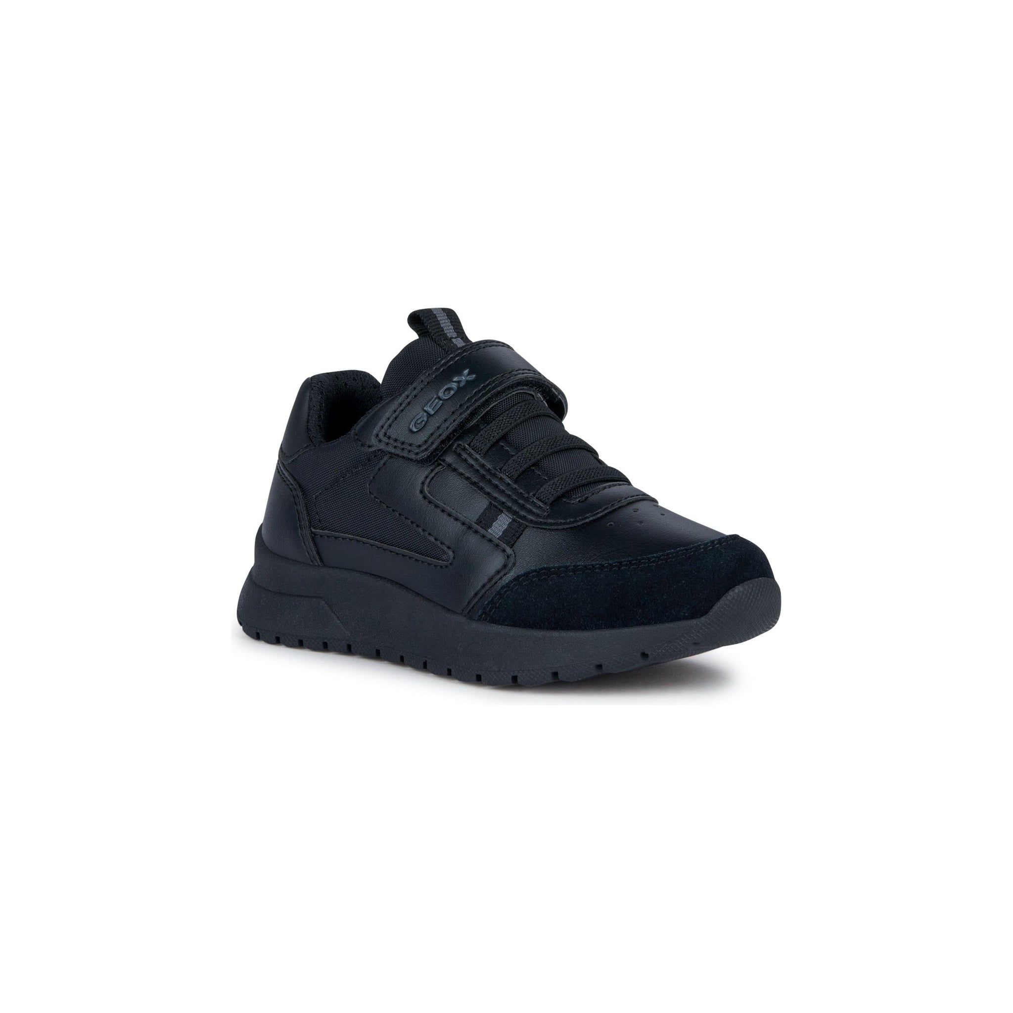 Geox Briezee - Kids Velcro Trainer in Black | Geox Shoes | Childrens Shoe Fitting | Wisemans | Bantry | West Cork | Ireland