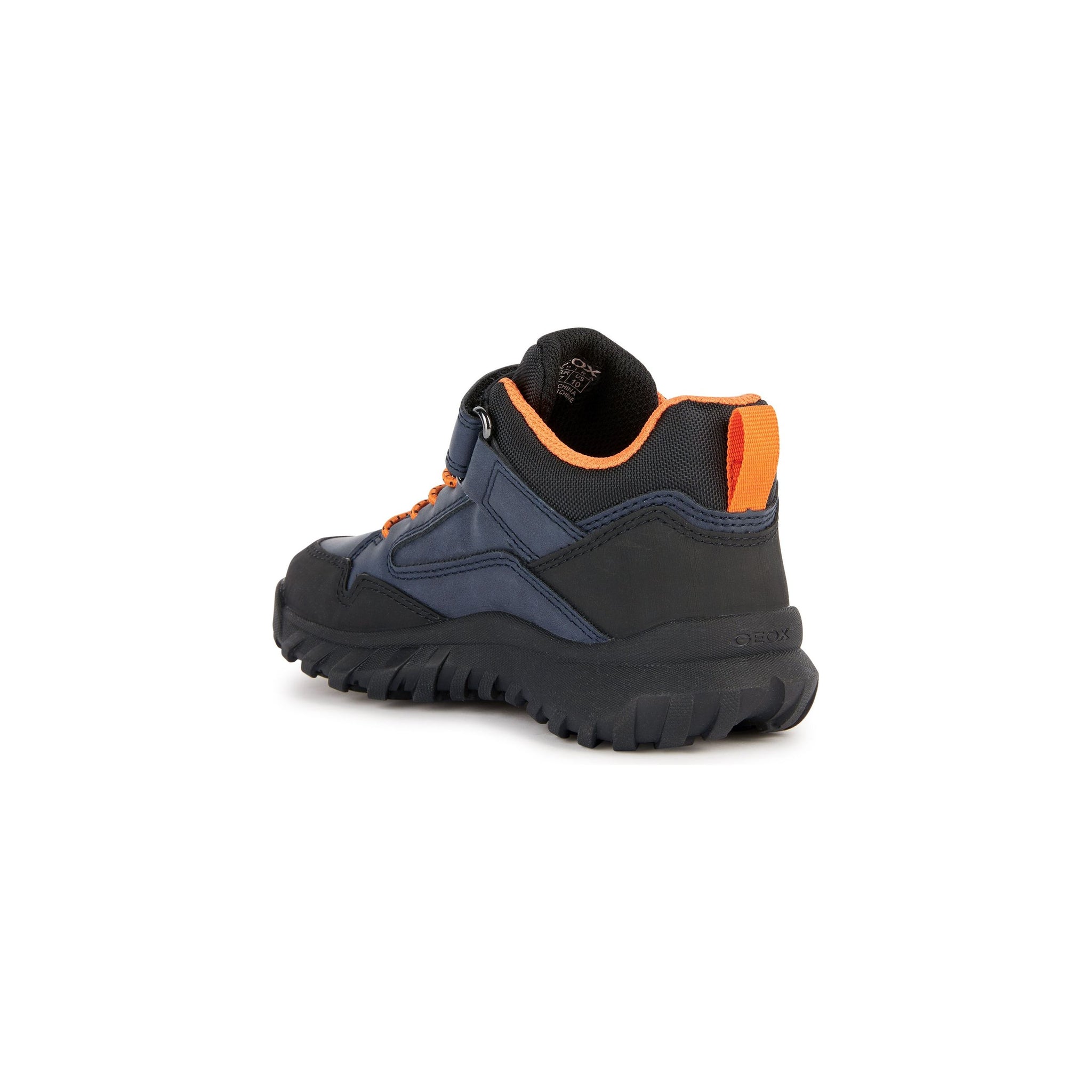 Geox Simbyos(J36L0C) - Boys Waterproof Velco Boot in Navy/Orange | Geox Shoes | Childrens Shoe Fitting | Wisemans | Bantry | West Cork | Ireland