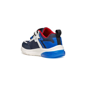 GEOX Ciberdron (J46LBI)-Light Up Trainers in Blue/Red | GEOX | Childrens Shoes | Wisemans Shoes | Bantry | Shoe Shop | West Cork | Ireland