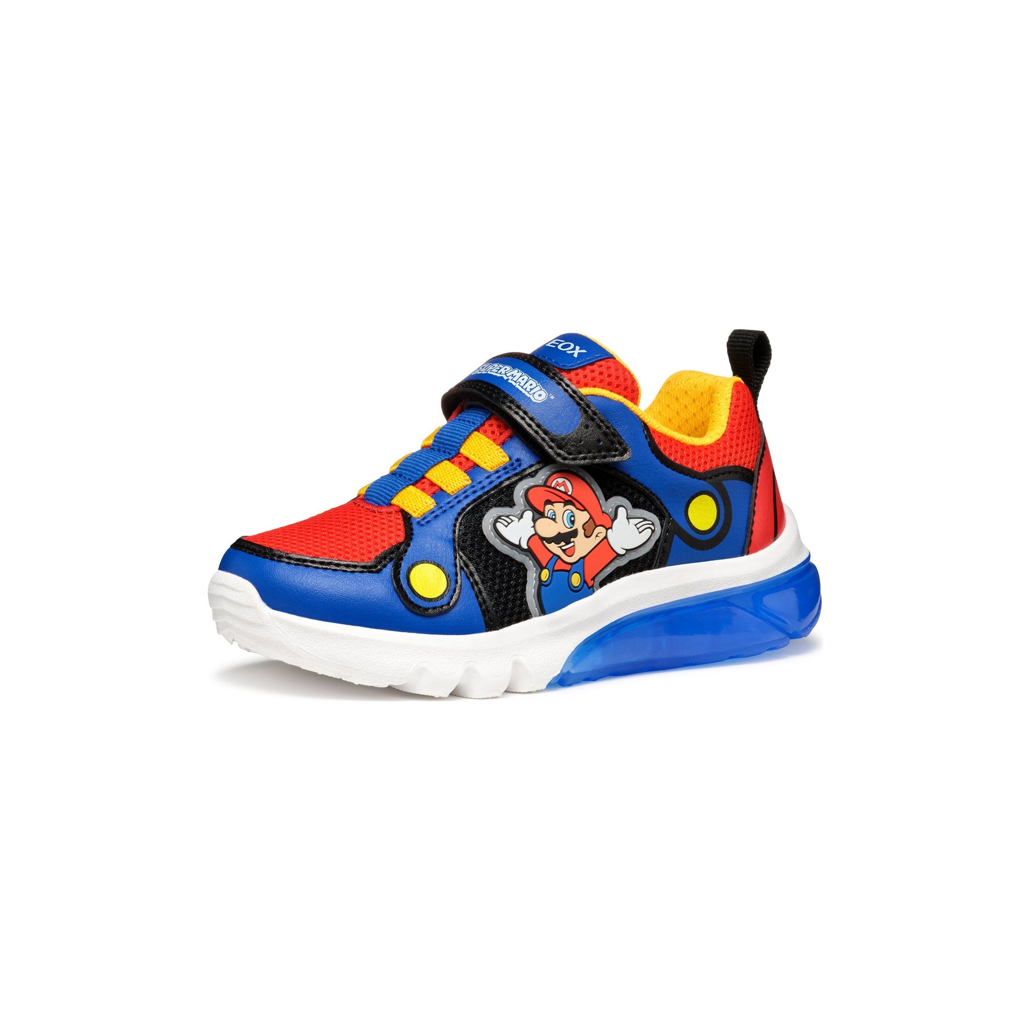 GEOX Ciberdron (J55LBF) - Kids Super Mario Light-Up Velcro Trainer | GEOX Shoes | Wisemans | Bantry | Shoe Shop | Munster | Ireland