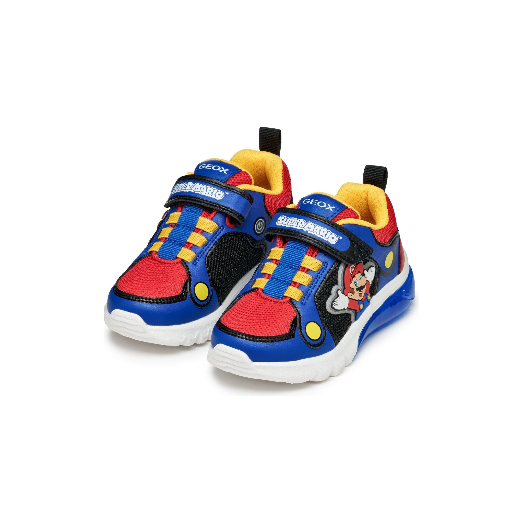 GEOX Ciberdron (J55LBF) - Kids Super Mario Light-Up Velcro Trainer | GEOX Shoes | Wisemans | Bantry | Shoe Shop | Munster | Ireland
