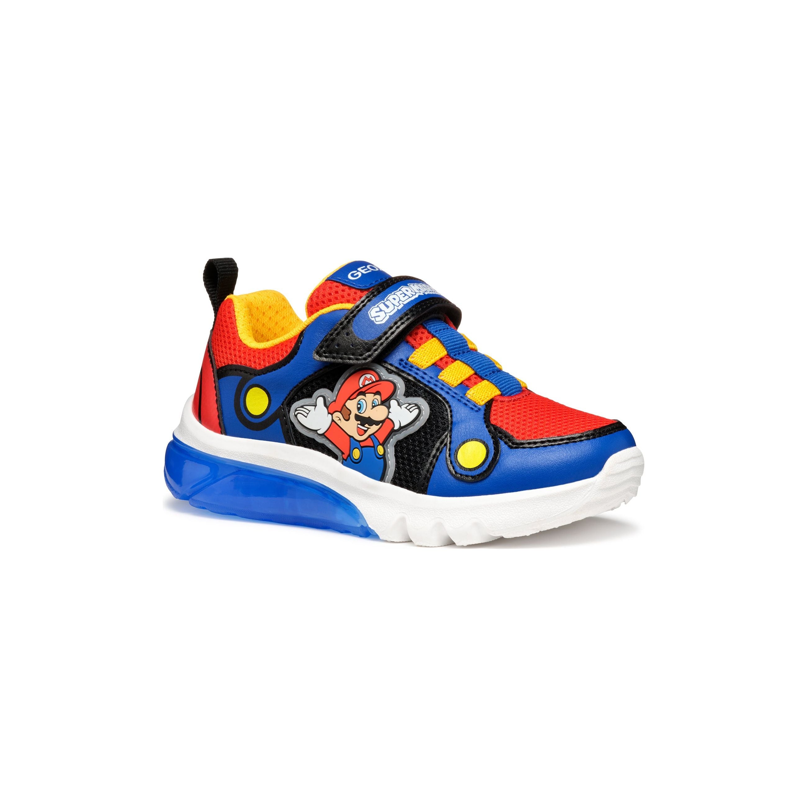 GEOX Ciberdron (J55LBF) - Kids Super Mario Light-Up Velcro Trainer | GEOX Shoes | Wisemans | Bantry | Shoe Shop | Munster | Ireland