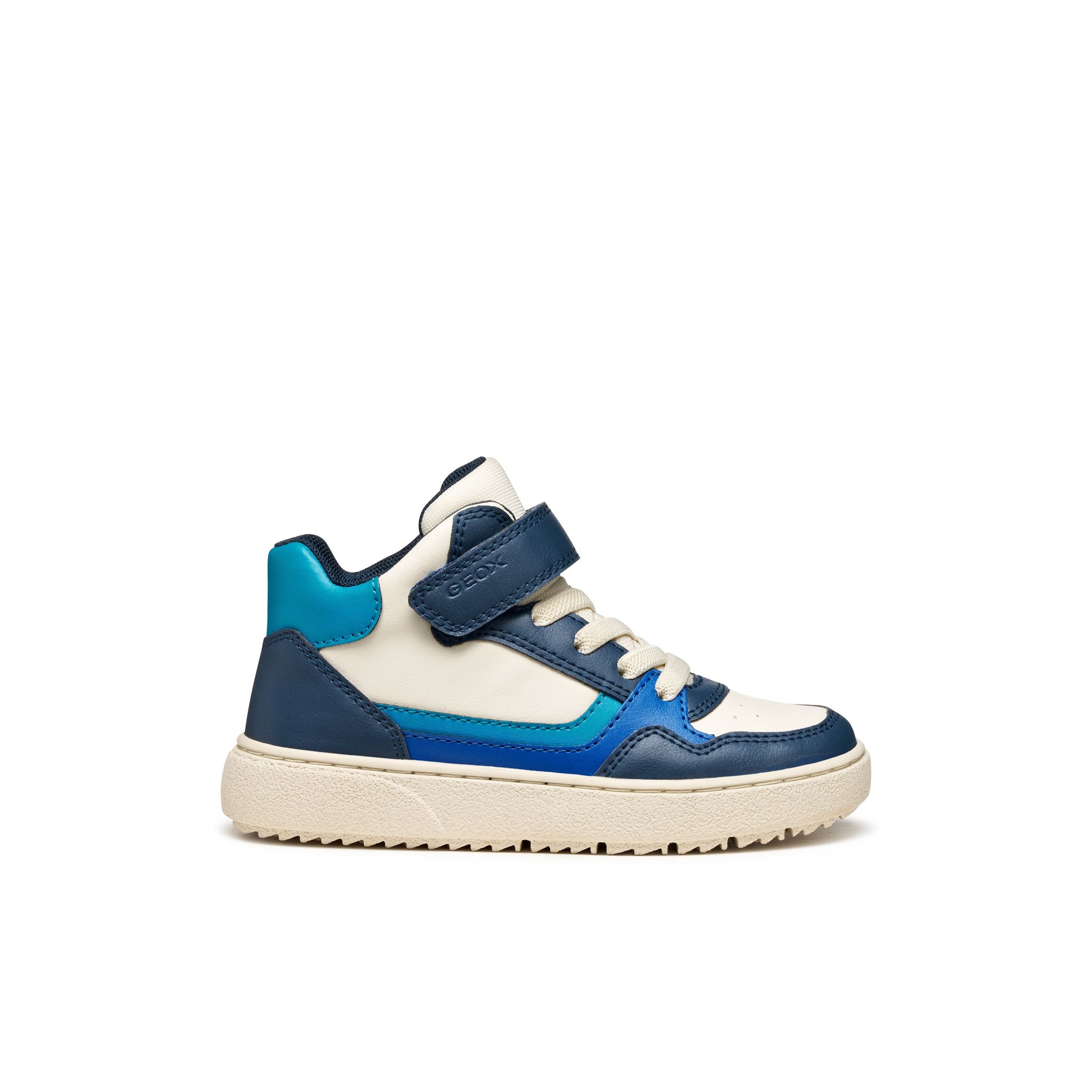 GEOX Theleven - Kids Hi-Top in White/Blue