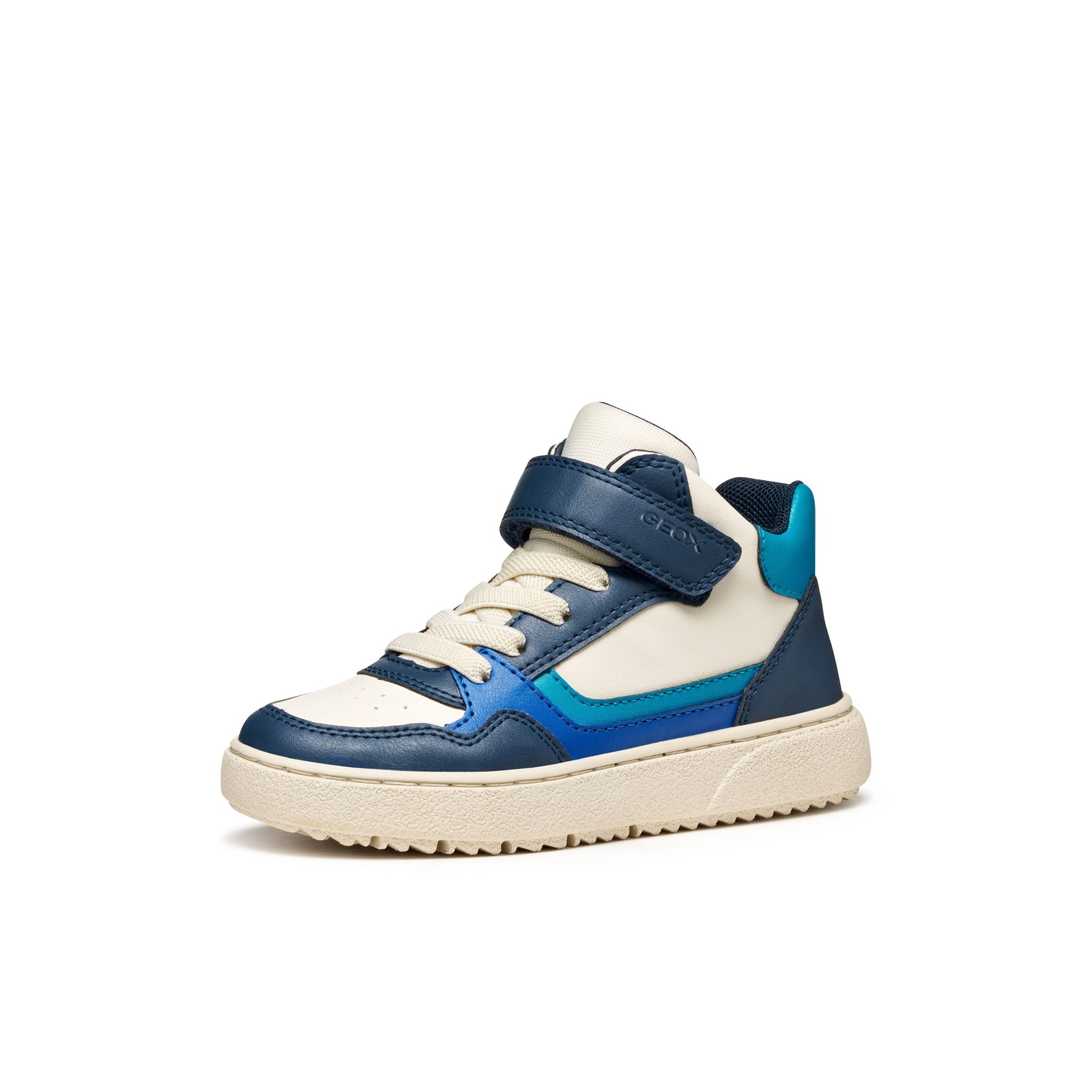 GEOX Theleven - Kids Hi-Top in White/Blue