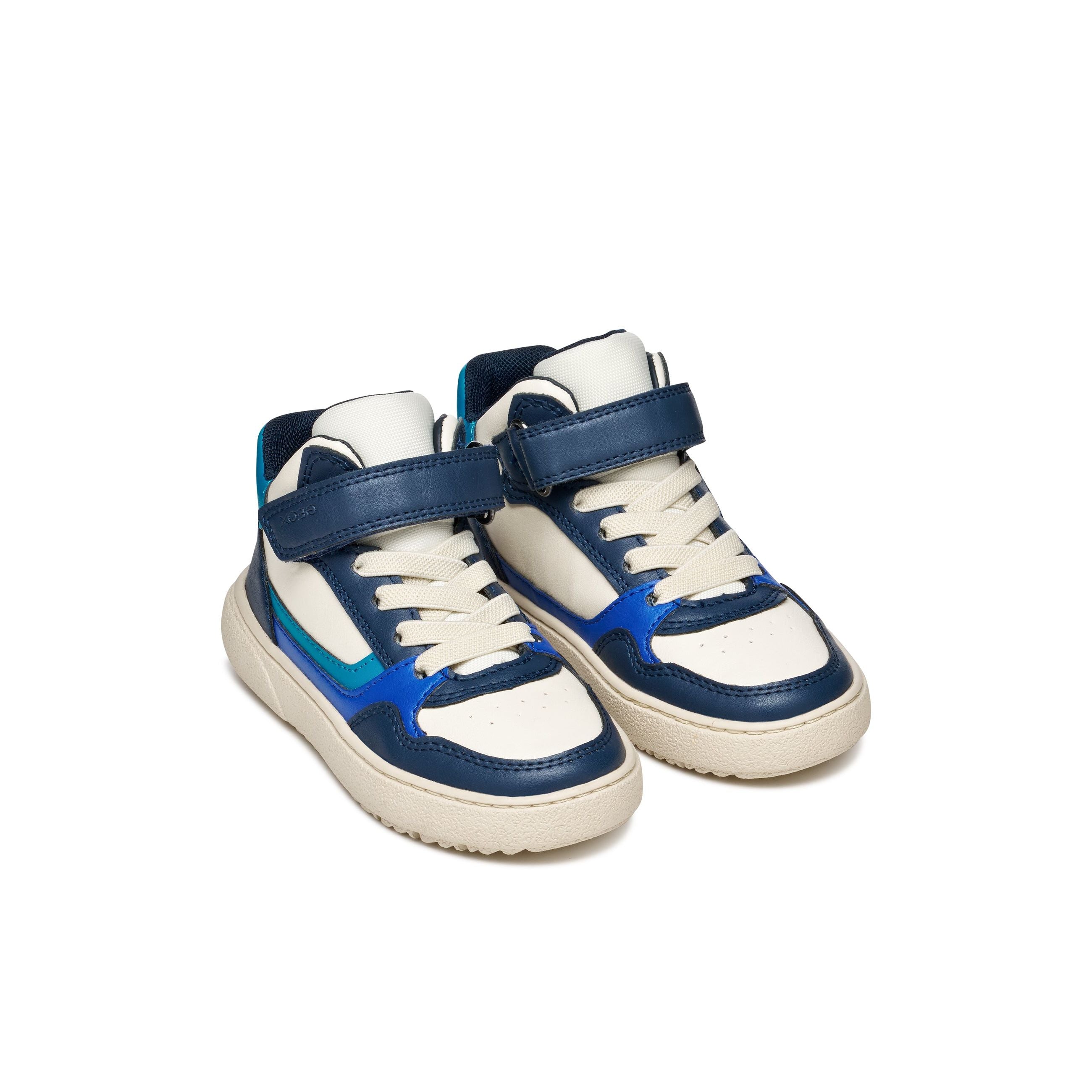 GEOX Theleven - Kids Hi-Top in White/Blue