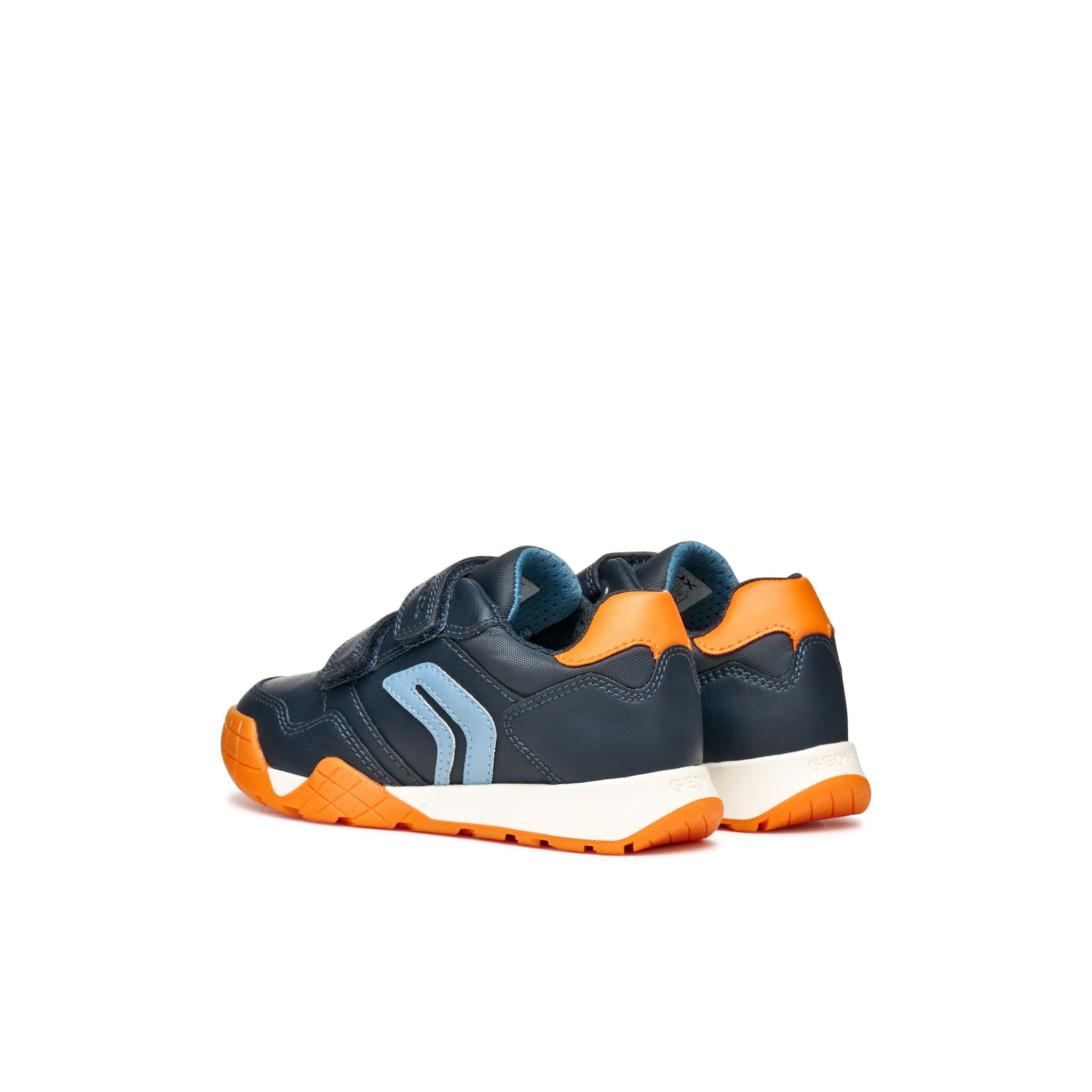 GEOX Rain (J56NEA)- Kids Velcro Trainer in Navy/Orange | GEOX Shoes | Kids Shoes | Wisemans | Bantry | Shoe Shop | Munster