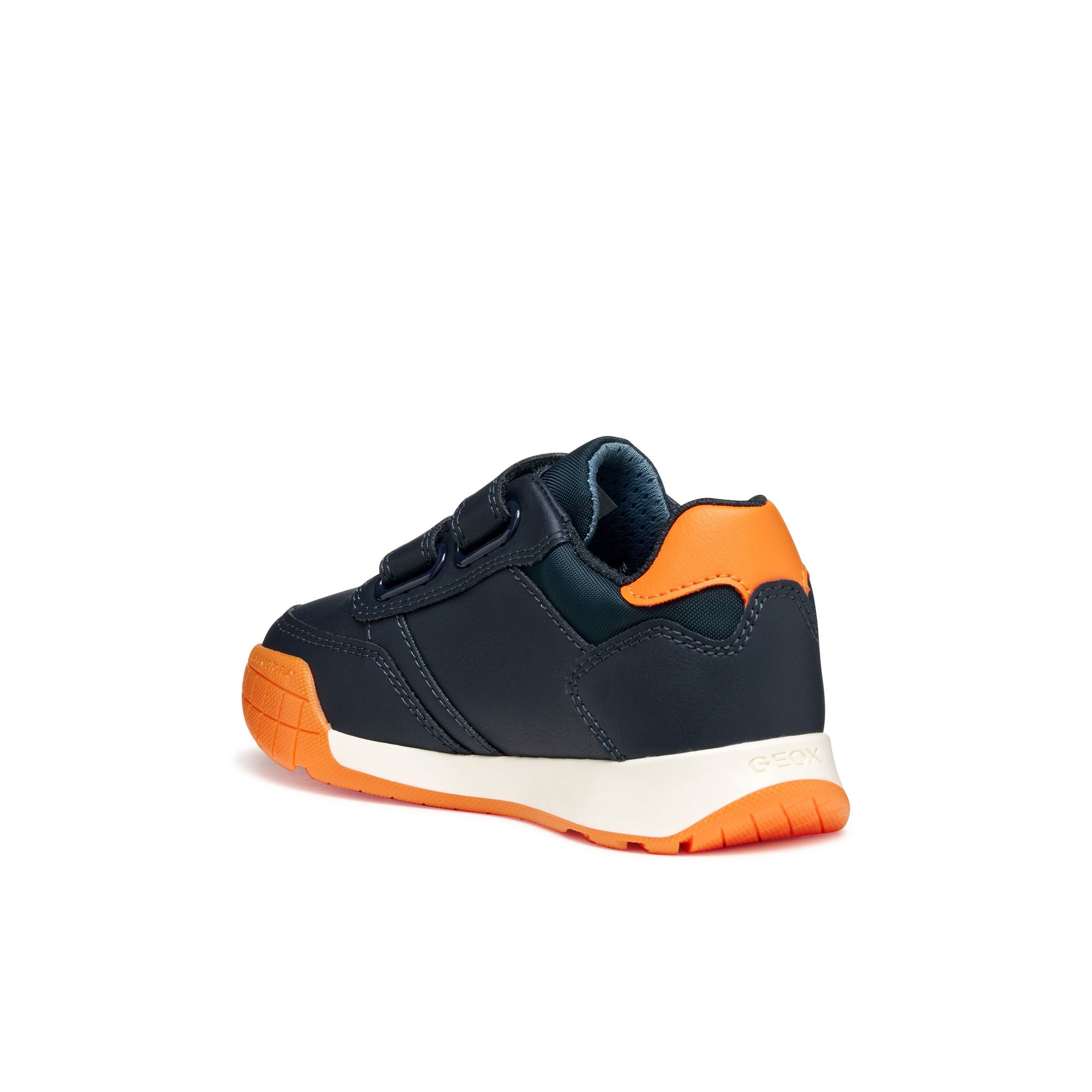 GEOX Rain (J56NEA)- Kids Velcro Trainer in Navy/Orange | GEOX Shoes | Kids Shoes | Wisemans | Bantry | Shoe Shop | Munster