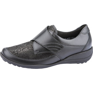 Waldlaufer Katja (K01304)- Ladies Wide Fit Velcro Shoe in Black | Waldlaufer Shoes & Boots | Wide fit Shoes | Wisemans | Bantry | West Cork | Cork | Ireland
